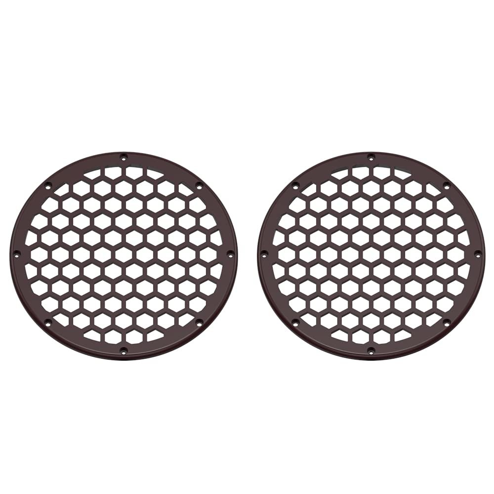 Advanblack US Stock x XBS Color Matched 2PCS Covers HEX 8'' Speaker Grills Fit for Harley Touring Saddlebag Lids Tour Trunk Pack Lid with 8 inch Speakers (Billiard Burgundy)