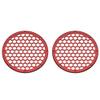 Advanblack US Stock x XBS Color Matched 2PCS Covers HEX 8'' Speaker Grills Fit for Harley Touring Saddlebag Lids Tour Trunk Pack Lid with 8 inch Speakers (Hard Candy Hot Rod Red Flake) view 1