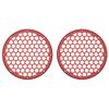 Advanblack US Stock x XBS Color Matched 2PCS Covers HEX 8'' Speaker Grills Fit for Harley Touring Saddlebag Lids Tour Trunk Pack Lid with 8 inch Speakers (Hard Candy Hot Rod Red Flake) view 2