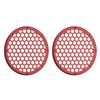 Advanblack US Stock x XBS Color Matched 2PCS Covers HEX 8'' Speaker Grills Fit for Harley Touring Saddlebag Lids Tour Trunk Pack Lid with 8 inch Speakers (Hard Candy Hot Rod Red Flake) view 3
