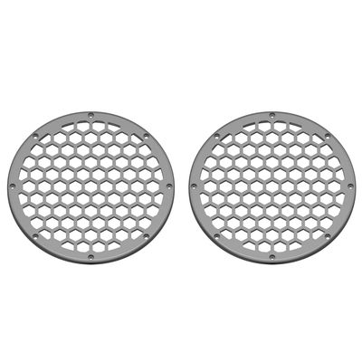 Advanblack US Stock x XBS Color Matched 2PCS Covers HEX 8'' Speaker Grills Fit for Harley Touring Saddlebag Lids Tour Trunk Pack Lid with 8 inch Speakers (Charcoal Pearl)