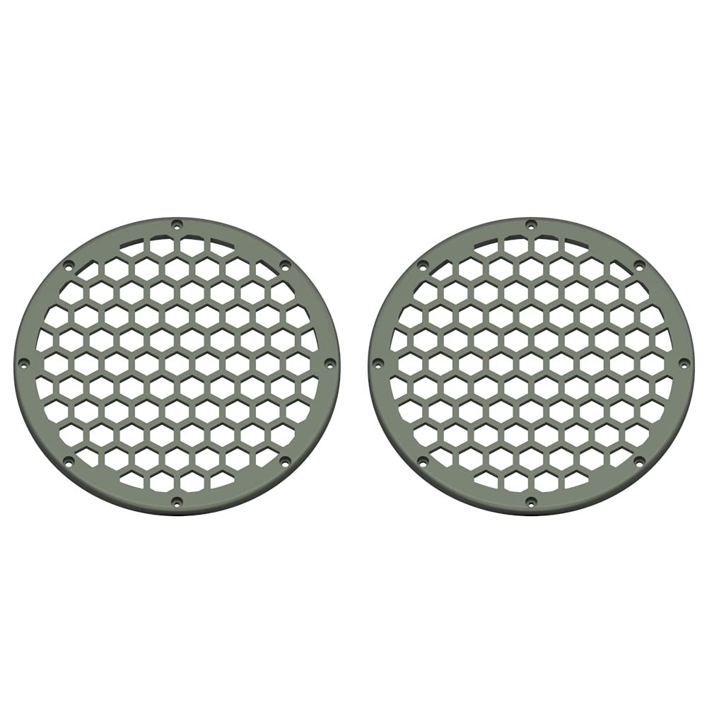 Advanblack x XBS Color Matched 2PCS Covers HEX 8'' Speaker Grills Fit for Harley Touring Saddlebag Lids Tour Trunk Pack Lid with 8 inch Speakers (Dead Wood Green Denim)