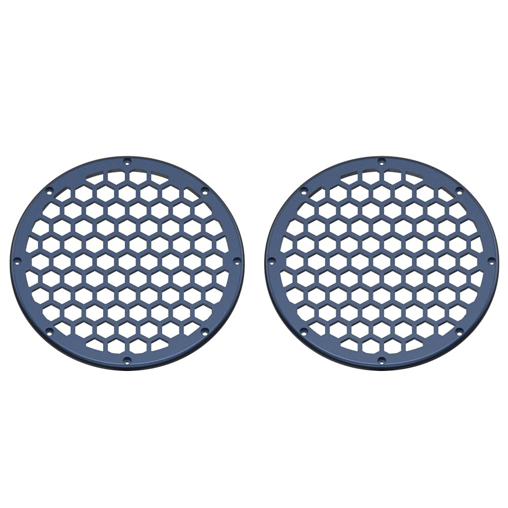 Advanblack x XBS Color Matched 2PCS Covers HEX 8'' Speaker Grills Fit for Harley Touring Saddlebag Lids Tour Trunk Pack Lid with 8 inch Speakers (Midnight Blue)