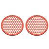 Advanblack x XBS Color Matched 2PCS Covers HEX 8'' Speaker Grills Fit for Harley Touring Saddlebag Lids Tour Trunk Pack Lid with 8 inch Speakers (Orange Lava) view 1