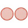 Advanblack x XBS Color Matched 2PCS Covers HEX 8'' Speaker Grills Fit for Harley Touring Saddlebag Lids Tour Trunk Pack Lid with 8 inch Speakers (Orange Lava) view 2