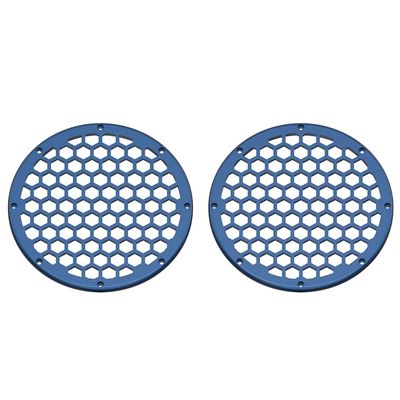Advanblack x XBS Color Matched 2PCS Covers HEX 8'' Speaker Grills Fit for Harley Touring Saddlebag Lids Tour Trunk Pack Lid with 8 inch Speakers (Dark Blue Pearl)