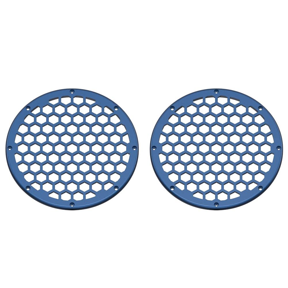 Advanblack x XBS Color Matched 2PCS Covers HEX 8'' Speaker Grills Fit for Harley Touring Saddlebag Lids Tour Trunk Pack Lid with 8 inch Speakers (Dark Blue Pearl)