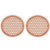 Advanblack x XBS (Scorched Orange) 2PCS Covers HEX 8'' Speaker Grills Fit for Harley Touring Saddlebag Lids Tour Trunk Pack Lid with 8 inch Speakers view 1