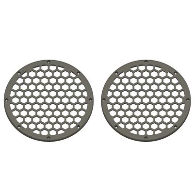 Advanblack US Stock x XBS Color Matched 2PCS Covers HEX 8'' Speaker Grills Fit for Harley Touring Saddlebag Lids Tour Trunk Pack Lid with 8 inch Speakers (Industrial Gray Denim)