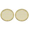 Advanblack x XBS Color Matched 2PCS Covers HEX 8'' Speaker Grills Fit for Harley Touring Saddlebag Lids Tour Trunk Pack Lid with 8 inch Speakers (Olive Gold) view 1