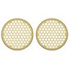 Advanblack x XBS Color Matched 2PCS Covers HEX 8'' Speaker Grills Fit for Harley Touring Saddlebag Lids Tour Trunk Pack Lid with 8 inch Speakers (Olive Gold) view 2