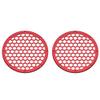 Advanblack x XBS (Wicked Red(Glossy)) 2PCS Covers HEX 8'' Speaker Grills Fit for Harley Touring Saddlebag Lids Tour Trunk Pack Lid with 8 inch Speakers view 1
