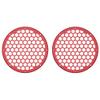 Advanblack x XBS (Wicked Red(Glossy)) 2PCS Covers HEX 8'' Speaker Grills Fit for Harley Touring Saddlebag Lids Tour Trunk Pack Lid with 8 inch Speakers view 2