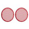 Advanblack x XBS (Wicked Red(Glossy)) 2PCS Covers HEX 8'' Speaker Grills Fit for Harley Touring Saddlebag Lids Tour Trunk Pack Lid with 8 inch Speakers view 3
