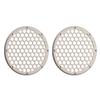 Advanblack x XBS Color Matched 2PCS Covers HEX 8'' Speaker Grills Fit for Harley Touring Saddlebag Lids Tour Trunk Pack Lid with 8 inch Speakers (Silver Fortune) view 3