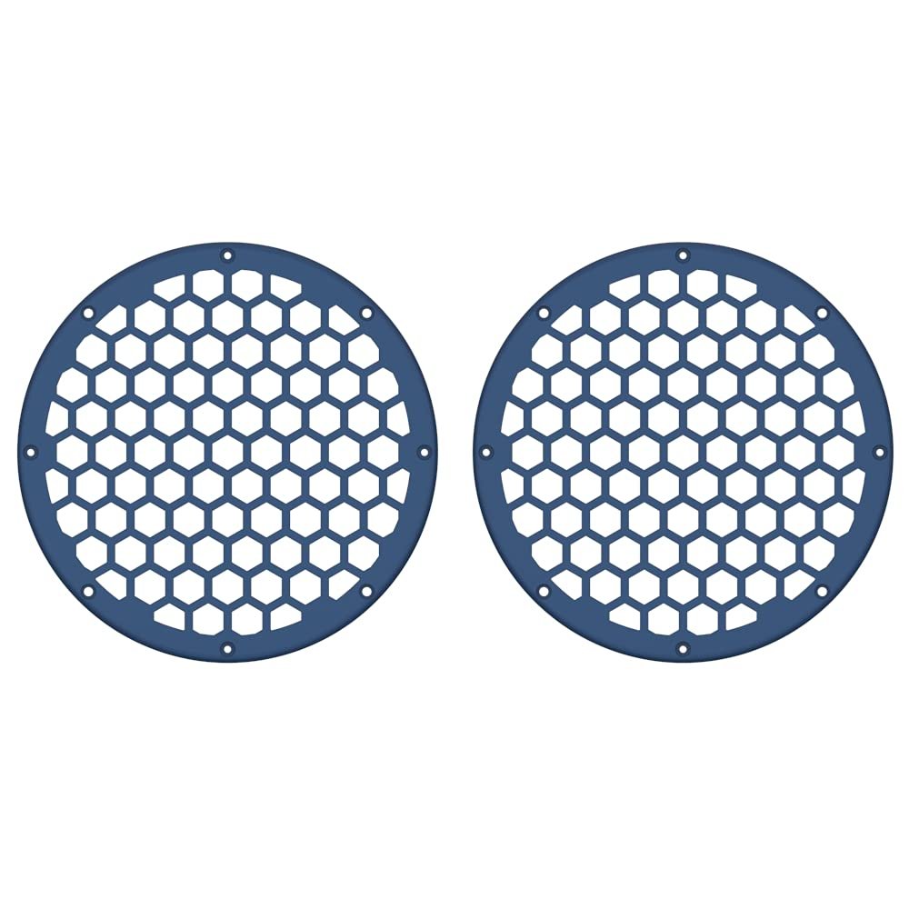 Advanblack x XBS Color Matched 2PCS Covers HEX 8'' Speaker Grills Fit for Harley Touring Saddlebag Lids Tour Trunk Pack Lid with 8 inch Speakers (Legend Blue Denim)