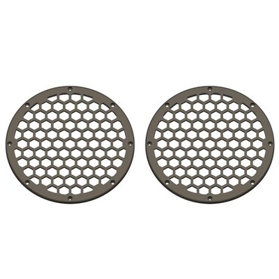 Advanblack x XBS (River Rock Gray Denim) 2PCS Covers HEX 8'' Speaker Grills Fit for Harley Touring Saddlebag Lids Tour Trunk Pack Lid with 8 inch Speakers