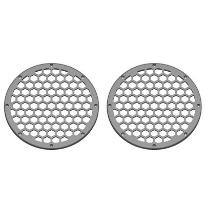 Advanblack US Stock x XBS Color Matched 2PCS Covers HEX 8'' Speaker Grills Fit for Harley Touring Saddlebag Lids Tour Trunk Pack Lid with 8 inch Speakers (Charcoal Denim)