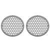 Advanblack US Stock x XBS Color Matched 2PCS Covers HEX 8'' Speaker Grills Fit for Harley Touring Saddlebag Lids Tour Trunk Pack Lid with 8 inch Speakers (Charcoal Denim) view 1