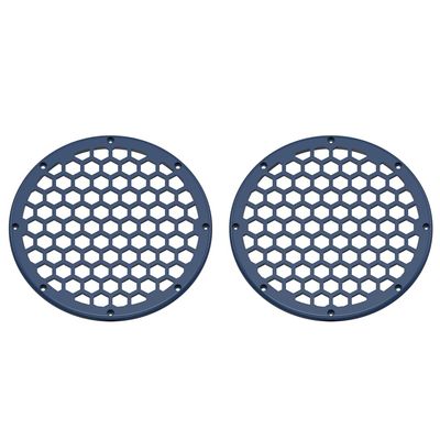 Advanblack US Stock x XBS Color Matched 2PCS Covers HEX 8'' Speaker Grills Fit for Harley Touring Saddlebag Lids Tour Trunk Pack Lid with 8 inch Speakers (Billiard Blue)