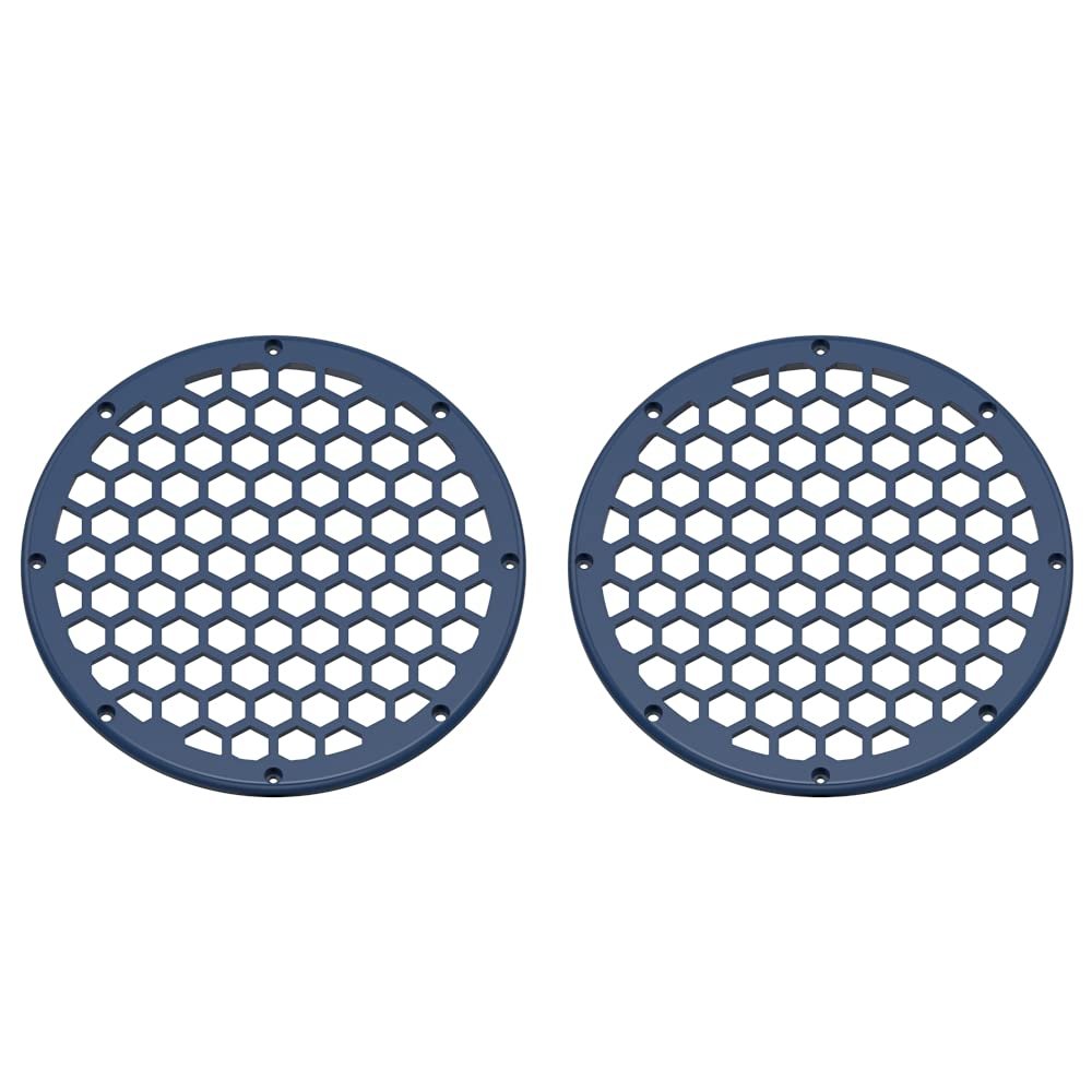Advanblack US Stock x XBS Color Matched 2PCS Covers HEX 8'' Speaker Grills Fit for Harley Touring Saddlebag Lids Tour Trunk Pack Lid with 8 inch Speakers (Billiard Blue)