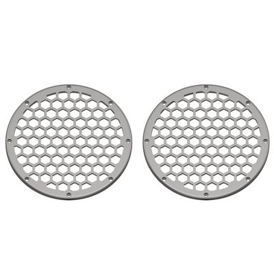 Advanblack x XBS Color Matched 2PCS Covers HEX 8'' Speaker Grills Fit for Harley Touring Saddlebag Lids Tour Trunk Pack Lid with 8 inch Speakers (Pewter Pearl)