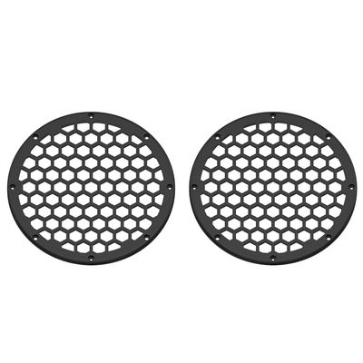 Advanblack US Stock x XBS Unpainted 2PCS Covers HEX 8'' Speaker Grills Fit for Harley Touring Saddlebag Lids Tour Trunk Pack Lid with 8 inch Speakers