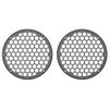 Advanblack x XBS Color Matched 2PCS Covers HEX 8'' Speaker Grills Fit for Harley Touring Saddlebag Lids Tour Trunk Pack Lid with 8 inch Speakers (Black Quartz) view 2