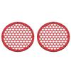 Advanblack x XBS (Wicked Red Denim) 2PCS Covers HEX 8'' Speaker Grills Fit for Harley Touring Saddlebag Lids Tour Trunk Pack Lid with 8 inch Speakers view 1