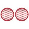 Advanblack x XBS (Wicked Red Denim) 2PCS Covers HEX 8'' Speaker Grills Fit for Harley Touring Saddlebag Lids Tour Trunk Pack Lid with 8 inch Speakers view 2