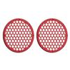 Advanblack x XBS (Wicked Red Denim) 2PCS Covers HEX 8'' Speaker Grills Fit for Harley Touring Saddlebag Lids Tour Trunk Pack Lid with 8 inch Speakers view 3