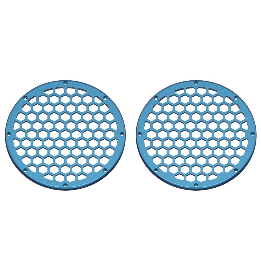 Advanblack x XBS Color Matched 2PCS Covers HEX 8'' Speaker Grills Fit for Harley Touring Saddlebag Lids Tour Trunk Pack Lid with 8 inch Speakers (Daytona Blue)