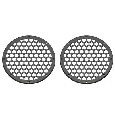 Advanblack x XBS Color Matched 2PCS Covers HEX 8'' Speaker Grills Fit for Harley Touring Saddlebag Lids Tour Trunk Pack Lid with 8 inch Speakers (Black Pearl)