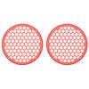 Advanblack x XBS Color Matched 2PCS Covers HEX 8'' Speaker Grills Fit for Harley Touring Saddlebag Lids Tour Trunk Pack Lid with 8 inch Speakers (Candy Orange) view 2