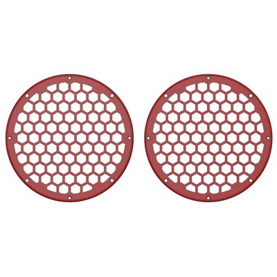Advanblack US Stock x XBS (Billiard Red) 2PCS Covers HEX 8'' Speaker Grills Fit for Harley Touring Saddlebag Lids Tour Trunk Pack Lid with 8 inch Speakers