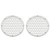 Advanblack x XBS Color Matched 2PCS Covers HEX 8'' Speaker Grills Fit for Harley Touring Saddlebag Lids Tour Trunk Pack Lid with 8 inch Speakers (Stone Washed White Pearl) view 1