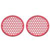Advanblack x XBS (Velocity Red Sunglo) 2PCS Covers HEX 8'' Speaker Grills Fit for Harley Touring Saddlebag Lids Tour Trunk Pack Lid with 8 inch Speakers view 1