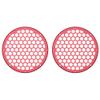 Advanblack x XBS (Velocity Red Sunglo) 2PCS Covers HEX 8'' Speaker Grills Fit for Harley Touring Saddlebag Lids Tour Trunk Pack Lid with 8 inch Speakers view 2
