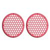 Advanblack x XBS (Velocity Red Sunglo) 2PCS Covers HEX 8'' Speaker Grills Fit for Harley Touring Saddlebag Lids Tour Trunk Pack Lid with 8 inch Speakers view 3
