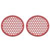 Advanblack x XBS Color Matched 2PCS Covers HEX 8'' Speaker Grills Fit for Harley Touring Saddlebag Lids Tour Trunk Pack Lid(Ember Red Sunglo) view 1