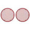 Advanblack x XBS Color Matched 2PCS Covers HEX 8'' Speaker Grills Fit for Harley Touring Saddlebag Lids Tour Trunk Pack Lid(Ember Red Sunglo) view 2