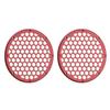 Advanblack x XBS Color Matched 2PCS Covers HEX 8'' Speaker Grills Fit for Harley Touring Saddlebag Lids Tour Trunk Pack Lid(Ember Red Sunglo) view 3