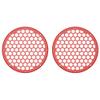 Advanblack x XBS Color Matched 2PCS Covers HEX 8'' Speaker Grills Fit for Harley Touring Saddlebag Lids Tour Trunk Pack Lid with 8 inch Speakers (Performance Orange) view 1