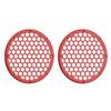 Advanblack x XBS Color Matched 2PCS Covers HEX 8'' Speaker Grills Fit for Harley Touring Saddlebag Lids Tour Trunk Pack Lid with 8 inch Speakers (Performance Orange) view 2