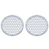 Advanblack x XBS Color Matched 2PCS Covers HEX 8'' Speaker Grills Fit for Harley Touring Saddlebag Lids Tour Trunk Pack Lid with 8 inch Speakers (Brilliant Silver) view 1