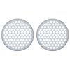 Advanblack x XBS Color Matched 2PCS Covers HEX 8'' Speaker Grills Fit for Harley Touring Saddlebag Lids Tour Trunk Pack Lid with 8 inch Speakers (Brilliant Silver) view 2
