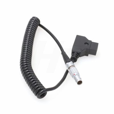 HangTon P-tap D-tap to 0B 7 Pin Coiled Power Cable for Tilta Nucleus-M Motor, V-Mount Battery Plate