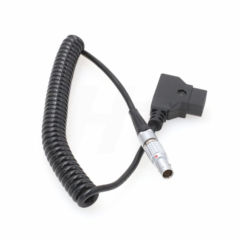 HangTon P-tap D-tap to 0B 7 Pin Coiled Power Cable for Tilta Nucleus-M Motor, V-Mount Battery Plate