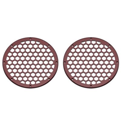 Advanblack x XBS (Mysterious Red Sunglo) 2PCS Covers HEX 8'' Speaker Grills Fit for Harley Touring Saddlebag Lids Tour Trunk Pack Lid with 8 inch Speakers