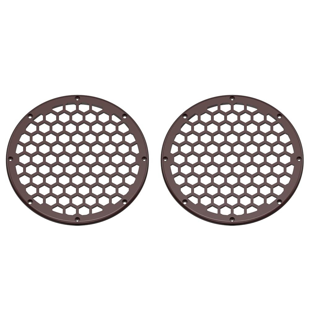 Advanblack x XBS (Twisted Cherry) 2PCS Covers HEX 8'' Speaker Grills Fit for Harley Touring Saddlebag Lids Tour Trunk Pack Lid with 8 inch Speakers